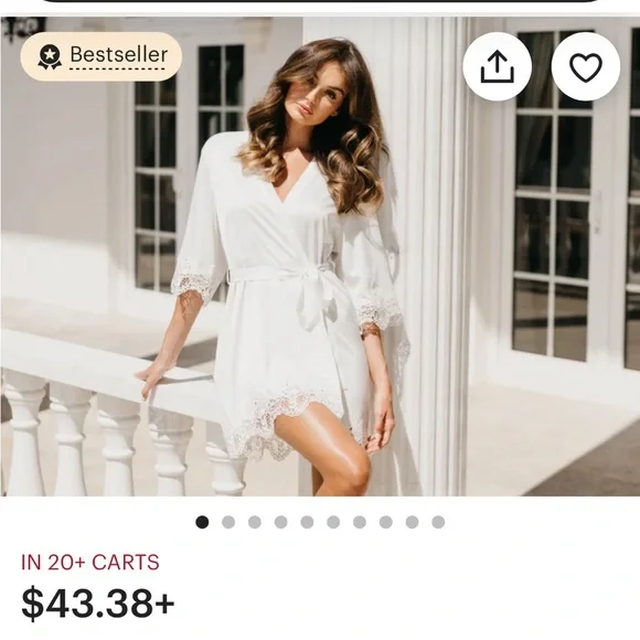 White Lace Robe - Picture 4 of 5